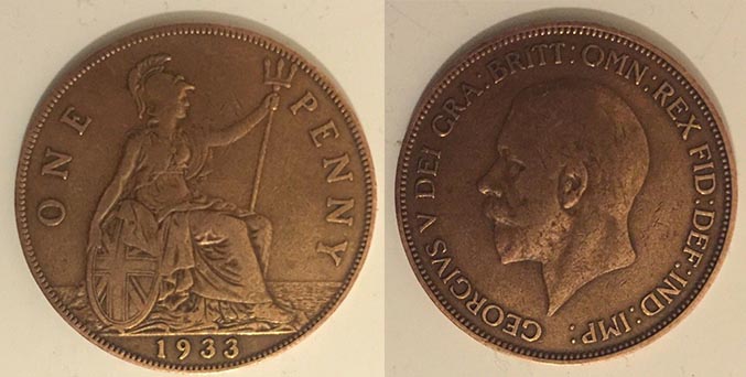1933 George v penny sells for £72,000