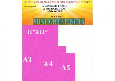 Sunlight Stencil 43T Size A3. Red PACK OF 10