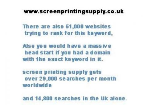 Screenprintingsupply.Co.Uk Domain For Sale.