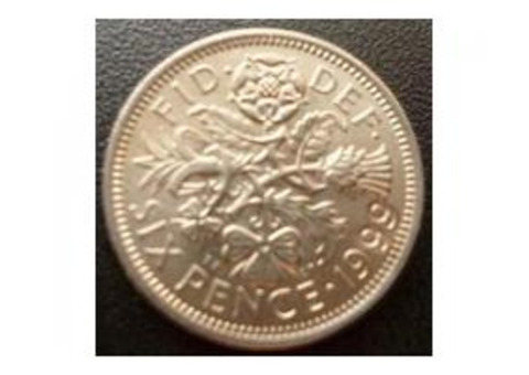 Lucky Sixpence coin 1966