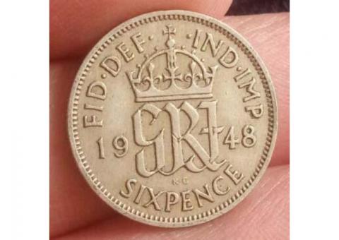 Rare Sixpence 1948 Minting Error